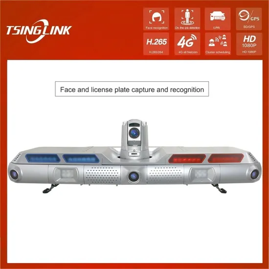 Super Starlight Intelligent Lpr Camera Mobile Law Enforcement Car Warning Light with CCTV Cameras DVR