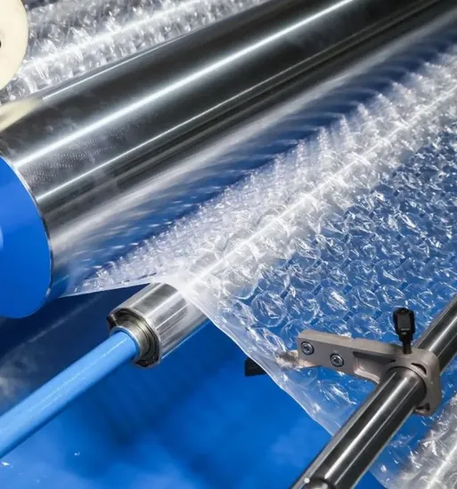 Automatic Plastic Extruder 3-Layers 1600mm Air Bubble Film Making Machine Factory Price