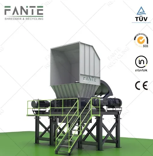 Multi-Purpose for Recycling Aluminum Cans Plastic Scrap Shredder Metal Scrap Twin Shaft Plastic Shredder