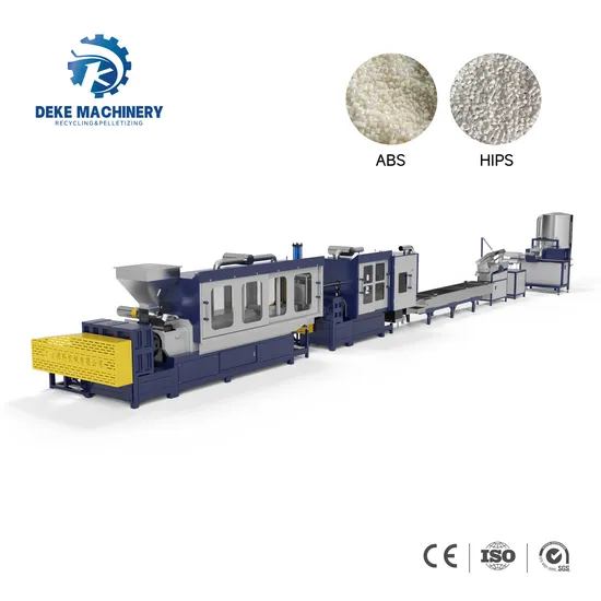 PP ABS PS Plastic Recycling Machine for Two Stage Water Cooling Strand Cutting Granulator Pelletizing Line