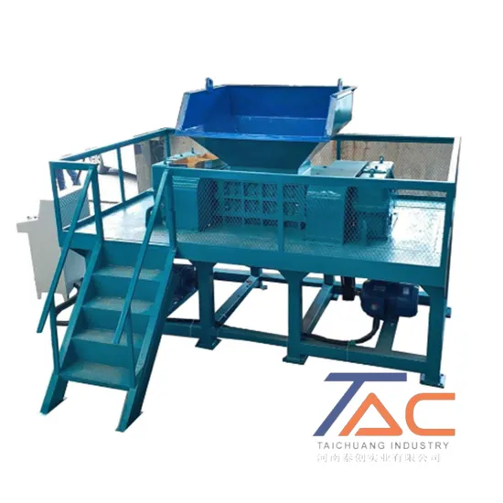 Waste Recycling Crushing Shredder Double Shaft Tree Branches Corn Shredding Machine