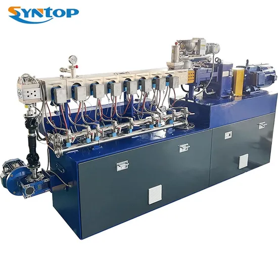 Laboratory Twin Screw Extruder 25mm Lab Scale Plastic Pellet Making Machine