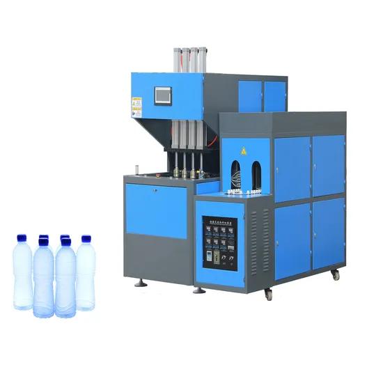 Advanced Technology 4 Cavity Bottle Making Machine Pet Semi Automatic Blow Molding Machine