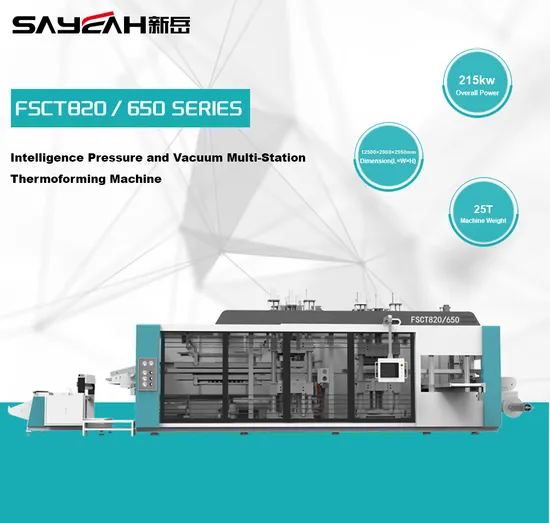 Plastic Positive and Negetive Thermoforming Machine Automatic Pet Fruit Container Making Machine