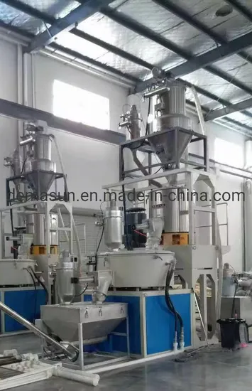 PVC Powder Resin Mixer Machine Turbo Mixer Unit High Speed Mixing Machinery Plastic Extrusion Auxiliary Machine Mixing System