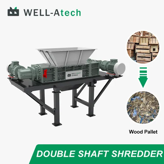 Industrial Double Shaft Shredding Machine Light Metal Scrap Rubber Tire Bark Shredder