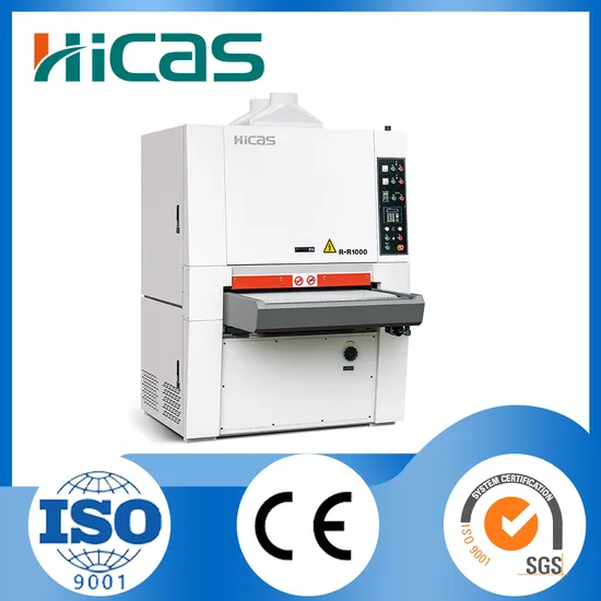 Hicas Hot Sale 56.74kw Wood Automatic Wide Belt Brush Sanding Machine Sander