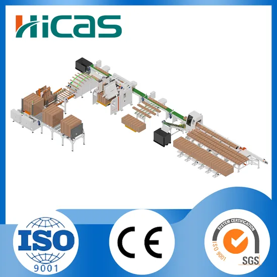 Saifan Woodworking Pallet Lumber Cutting Machine with Stacker Production Line