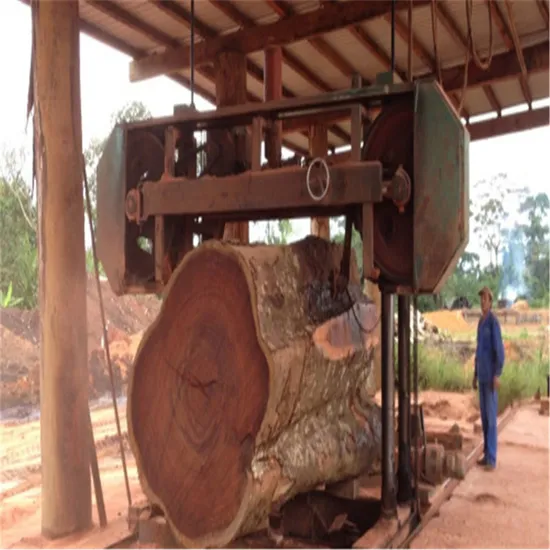 Heavy Duty Horizontal Hard Big Wood Log Cutting Bandsaw Sawmill
