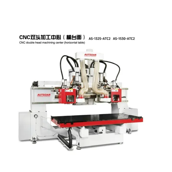Chinese Dealers Sell 1325/1530 Horizontal Worktable Dual Head Machining Center CNC Router CNC Machine Woodworking Carving Machine
