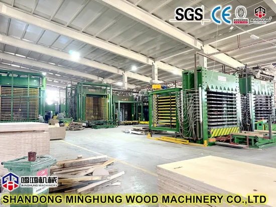 China 10/15/20/25/30 Layers Hydraulic Veneer Plywood Hot Press Machine Manufacturer
