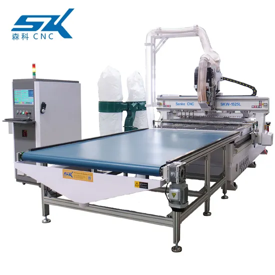 1224 1325 1530 Automatic Loading and Unloading Wood Cutting Atc CNC Nesting Machine for Wood Cabinet Door Making