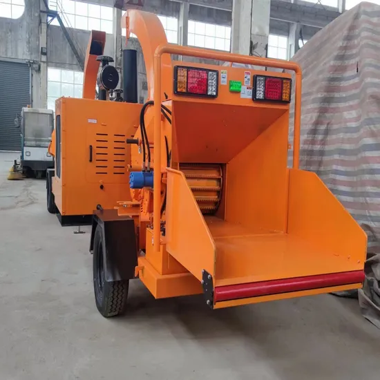 Mobile Wood Crusher Banana Palm Tree Branch Log Wood Chipper Shredder Machine