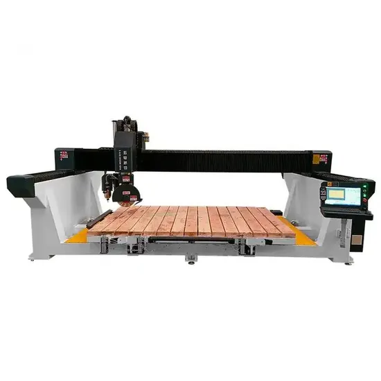 Granite CNC Stone Cutting 5 Axis Bridge Saw Machine