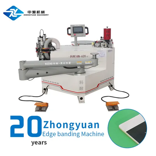 Cabinet Door Melamine Curve PVC Board Wood PUR Auto Automatic Edgebander Edge Banding Machine with Trimmer
