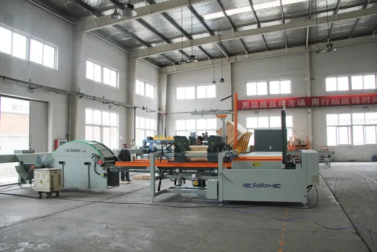 Multi Heads Trim Saw and Wood Stacker Machine Process Line