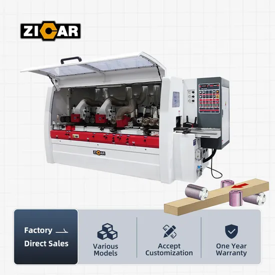 ZICAR high quality wood woodworking 4 head spindle four side thickness planer moulder machine