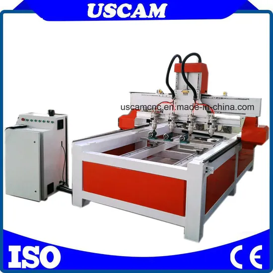 Table Leg Woodworking Engraver Machine with Multi Spindle Rotary