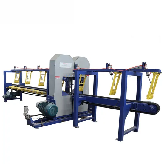 Lumber Trimming Machine Twin Blades Vertical Band Saw Double Head Band Sawmill Mill