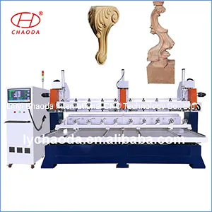 China 5 Axis Wood Carving CNC Router for Furniture Legs