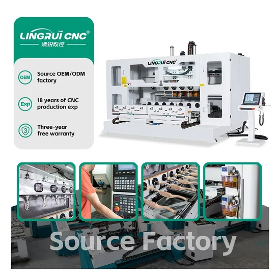 5 Axis Lr-1219-8 Vertical Machining Center Automatic CNC Wood Work Lathe Woodworking Machinery CNC Lathe Turning Drilling Cutting Milling Machine Tool with Atc