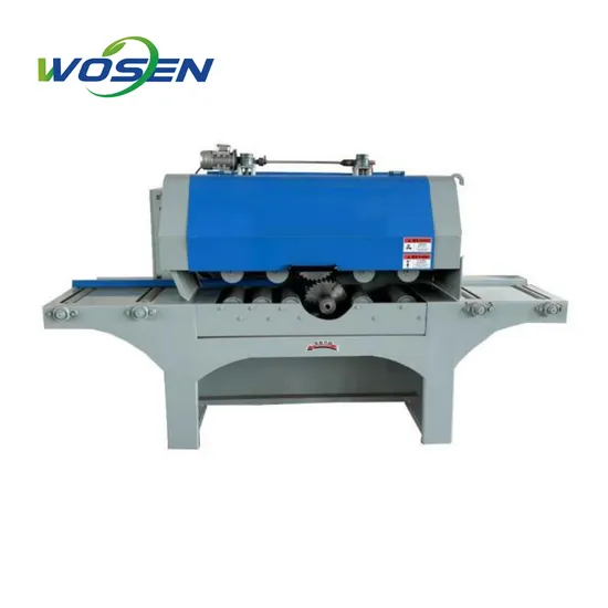 Square Wood Block Multi Blade Circular Gang Rip Saw Cutting Machine