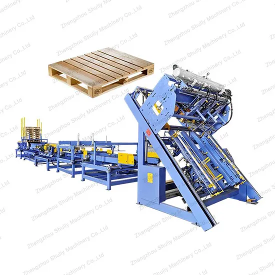 Accurate Nailing Position Block Wood Pallet Automatic Production Line