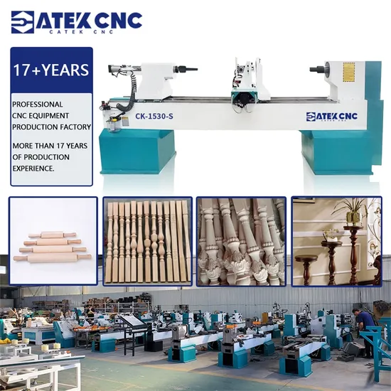 Long Service Life CNC Automatic Wood Lathe Turning Home Use CNC Wood Lathe Machine 1500*300 Processing Size