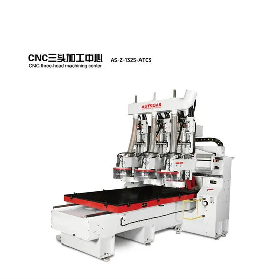 Chinese Manufacturer Produces Three Head Machining Center Furniture CNC Router CNC Machine