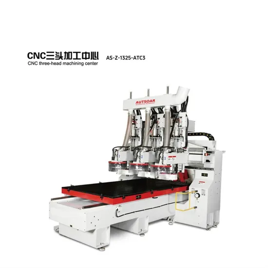 Furniture Manufacturing 1325 Three Head Machining Center CNC Machine CNC Router