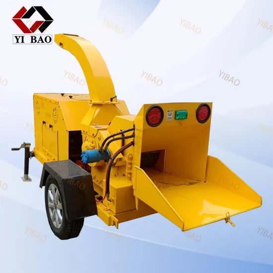 Mobile Diesel Engine Wood Crusher Diesel Engine Wood Chipper Tree Branch Shredder Machine