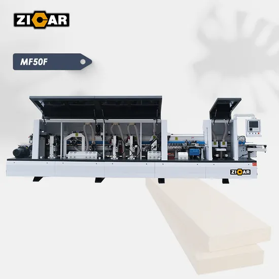 ZICAR PVC edge banding machine with premilling corner round MF50F