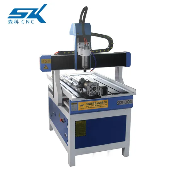 Desktop Metal and Non Metal Cutting Carving Engraving Machine Small 6090 4 Axis Wood CNC Router
