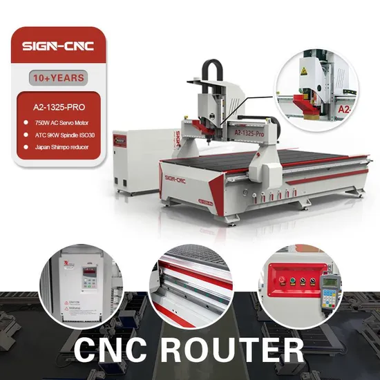 Factory Direct Sale Sign 1300*2500mm/2000*3000mm Wood Cutting Engraving Machine CNC Router for Furniture Factory