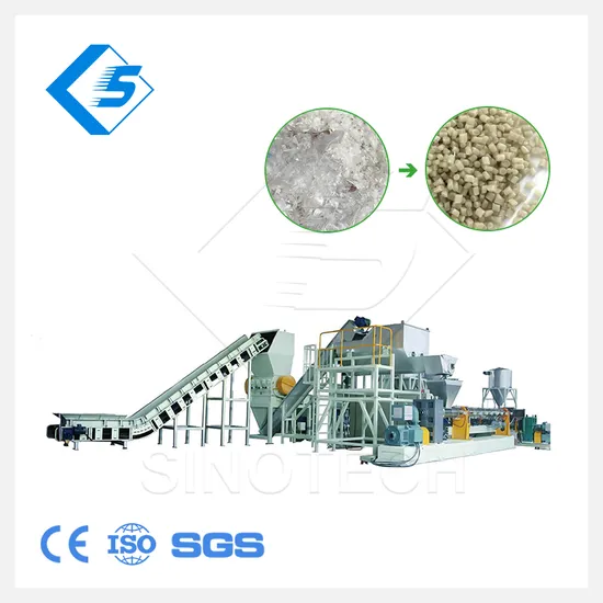 High Capacity Plastic Pellet Making Line for PP PE Waste Film Material Recycling Granules Making Machine