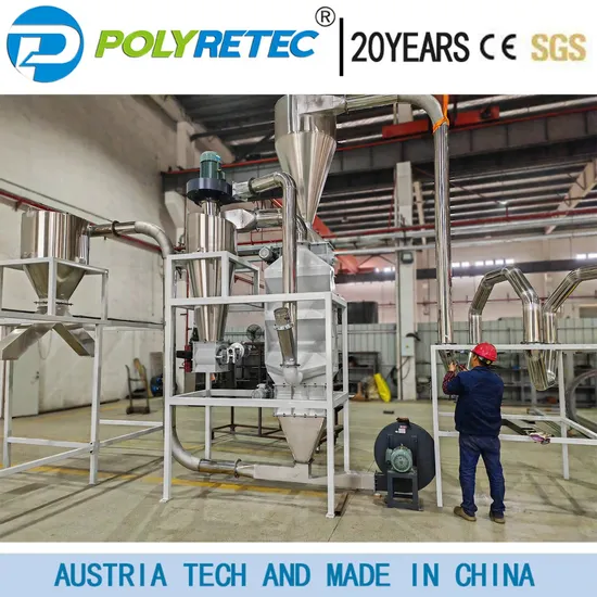 HDPE LDPE PE PP Waste Rigid Plastic Recycling Shredding Hot Washing Machine