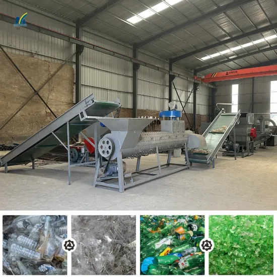 Pet Plastic Bottles Crushing Washing Line with Pet Label Removal Machine