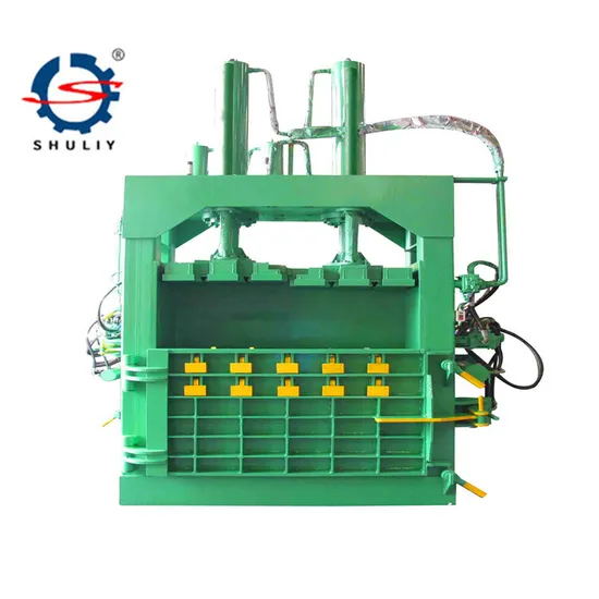Electric Vertical Hydraulic Cotton Baler Textile Cloth Recycling Bailing Machine