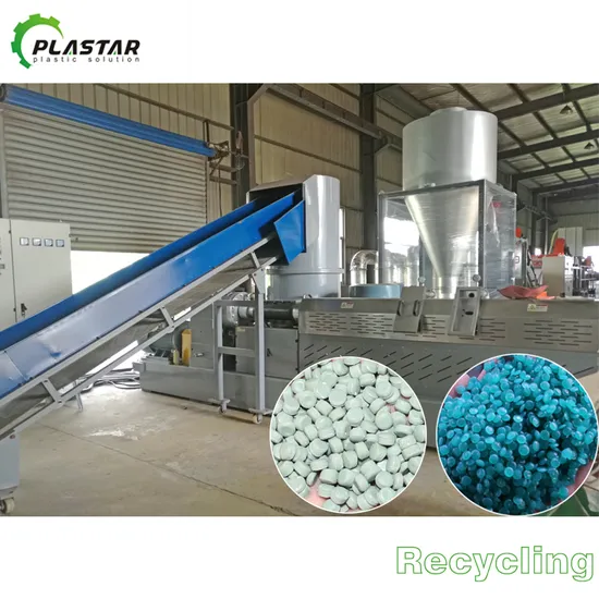 PP PE Waste Soft Plastic Recycling Production Line/Plastic Pellets Granules Making Machine
