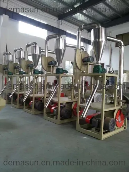 Plastic Machine Powder Milling PE PVC Plastic Granulator Pipe Line Pulverizer PVC EVA PC PE Grinding Machine Recycle Pellet Flake Scrap Grinding Machine