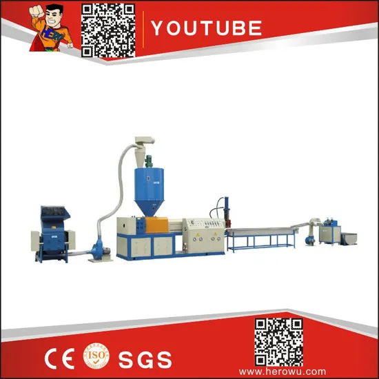 Side Feeder Double Stage Extruder Hard Dirty HDPE Pet PP PE Film Waste Plastic Recycling Machine Granulator Washing Cost of Plastic Recycling Machine