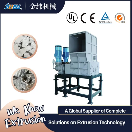 Jwell Waste Copper Scrap Stainless Plastic Metal Car Crusher Machine