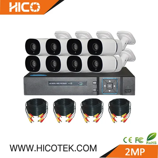 8CH 2MP 1080P Standalone CCTV IP Ahd Cvi Tvi IR Camera DVR Xvr NVR Kits for Outdoor Home Security Recording System