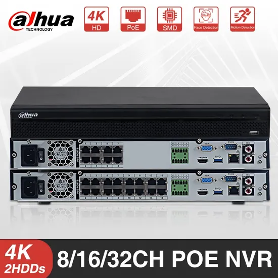 Dahua 32 Channel DVR 1u 2hdds 16poe Network Video NVR Recorder (NVR4232-16P-4KS2/L)
