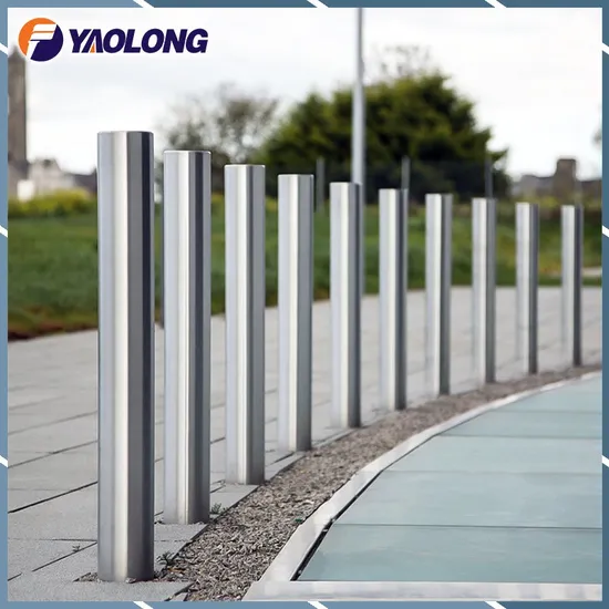 304 304L 316L Thin Stainless Steel Static Bollard for Uptown