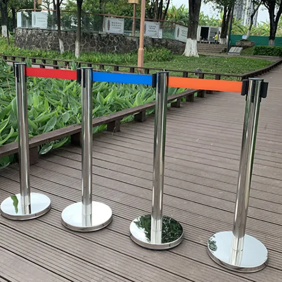 Stanchion Post/ Post Stanchion Queue Pole Retractable Belt Barrier