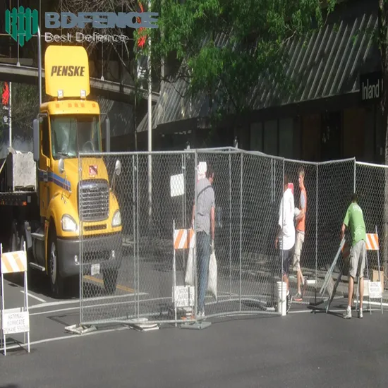 American 8X12FT Galvanized Iron Portable Event Security Wire Mesh Temporary Fence Panel