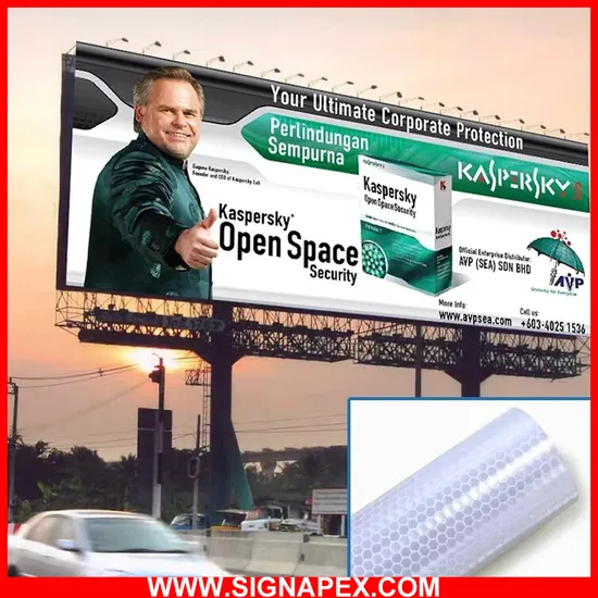 370GSM to 510GSM High Quality Honeycomb Reflective Banner for Advertising Billboard