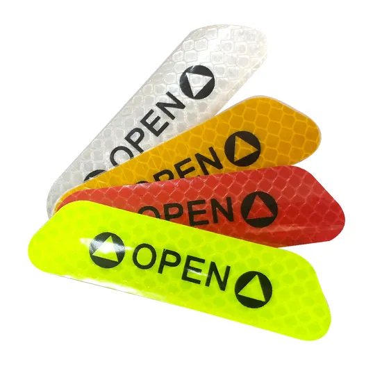 4PCS Open Custom Car Reflective Sticker Fluorescent Tape Stickers