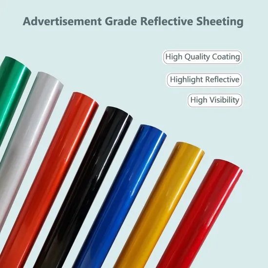 High Visibility Pet Reflective Sheeting Advertisement Grade Car Sticker Self Adhesive Reflective Film